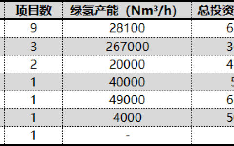 2023年政府重点绿氢项目产能超40万Nm³/h，超2GW电解槽需求