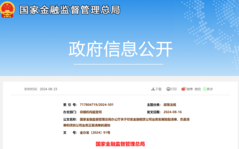 金融监管总局：氢能设备、氢冶金等纳入金融租赁公司业务发展鼓励清单