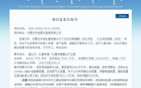 豪掷25亿元，华电再落子绿氢项目